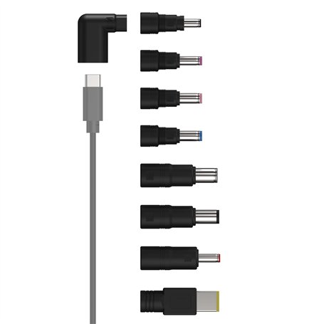 ANSMANN Set d'adaptateurs USB-C pour Ordinateur Portable (1 PCE) – Jeu d'adaptateurs compatibles avec de Nombreuses Marques de l