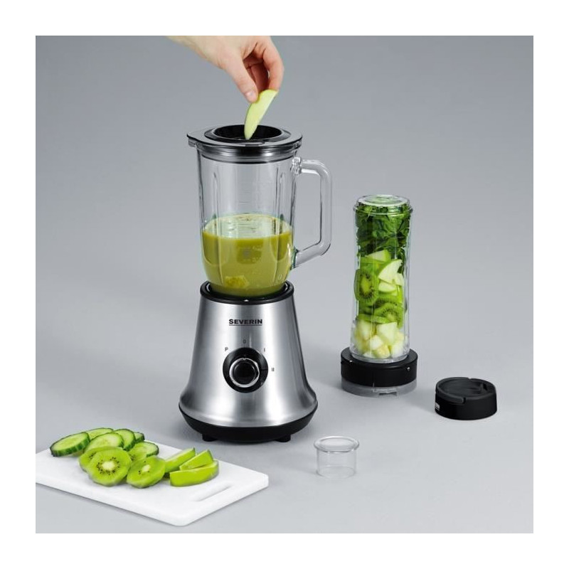 Image secondaire de Severin - SM3737 - Blender classique avec extracteur de nutriments Mix&Go - 500W - Capacité 1L - Lames inox