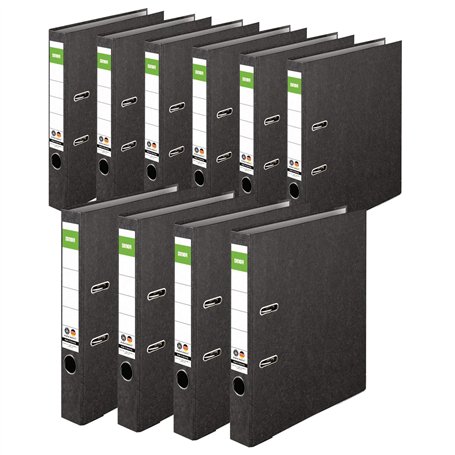 DINOR™ Classeurs avec des couvertures papier marbré/noir