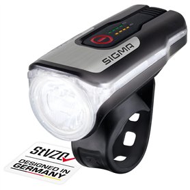 Sigma Aura 80 | Eclairage vélo LED 80 lux | Eclairage Avant à Batterie homologué StVZO avec 4 Modes d'éclairage | Portée d'éclai
