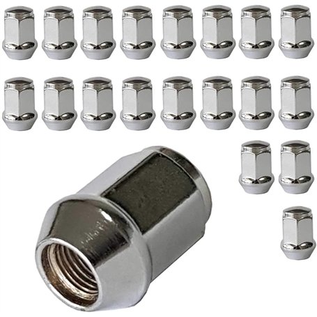 TRACER Lot de 20 écrous de roue fermés à assise conique 60° M12 x 1