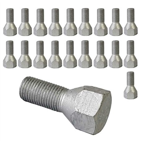 Lot de 20 boulons de roue Tracer - En acier - M12 x 1