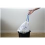 BLANCO Sacs Poubelle ménagers M (15-19 litres) | avec Cordon de Serrage | Indéchirable et imperméable | Sacs Poubelle | Éliminat