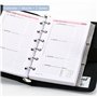 Bind17501 planificateur système A7 FINEtouch similicuir noir classeur planificateur de rendez-vous 14 x 11,5 x 3 cm avec calendr