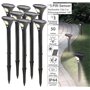 8 bornes lumineuses solaires avec capteur de mouvement - blanc chaud [Lunartec]