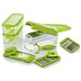 Genius Mandoline Nicer Dicer Smart 14en1 Multifunction Professionelle vert - Coupe-légumes avec Grilles de découpe + Poussoir