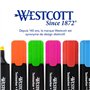 Westcott Surligneurs, lot de 6 | Surligneurs aux couleurs vives | Largeur de trait : 2-5 mm | Encre premium fabriquée en Allemag