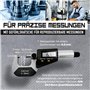 MIB Micromètre numérique DIN 863 ABS | Mesures précises de 0 à 25 mm | Micromètre numérique | Outils de mesure et de planificati
