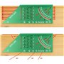 ENT 99003 - Gabarit à onglet - Multitool - Gabarit de perçage 3D - Gabarit de marquage - avec angle de 45°/90° Aluminium vert an