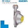 GOK Régulateur de gaz pour Caravane 30 mbar 1,2 kg/h