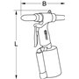 KS Tools - 515.3101 - Riveteuse pneumatique 2,4 à 6,4 mm - Design ergonomique pour un travail à une main - Boîtier robuste en al