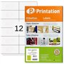 Printation Étiquettes Autocollantes 105 x 48 mm - 1200 Etiquettes Adresse Autocollantes - 12 Étiquettes Imprimables Par Feuille