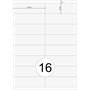 Lot de 400 étiquettes autocollantes universelles pour 25 feuilles DIN A4 2 x 8 105x35 Blanc - 4427 3423