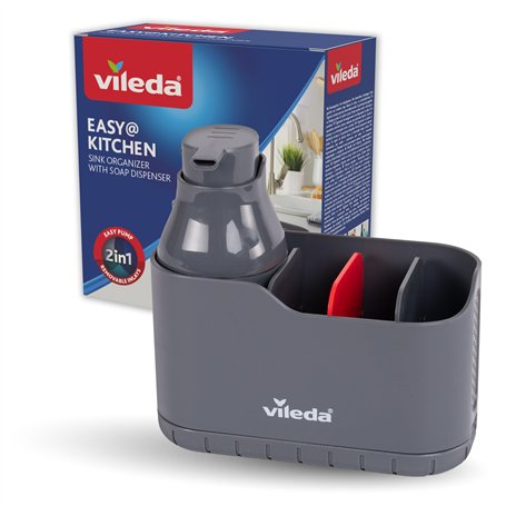 vileda Organisateur d'évier avec distributeur de liquide vaisselle