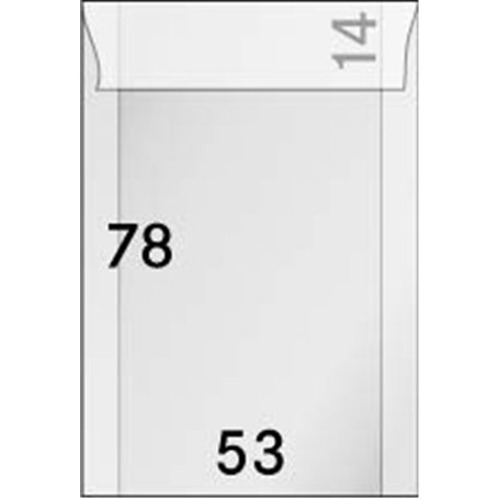 LINDNER Das Original Sachets Cristal 53 x 78 + 14 mm - Paquet de 500