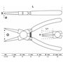 BGS Diy 52100 | Jeu de pinces à circlips 175 mm | 4 pièces