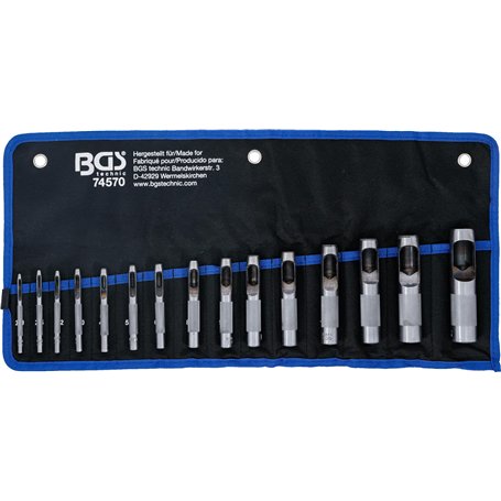 BGS 74570 | Jeu de poinçons creux | 2-22 mm | 15 pièces