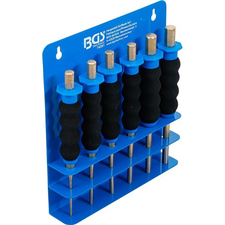 BGS 74591 | Jeu de chasse-goupilles | avec protection des mains | 180 mm | 3-8 mm | 6 pcs.