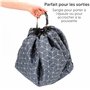 Zamboo - Sac Rangement Jouet et Couverture Exterieur 2 en 1 - Rangement Pratique pour Jouets de Sable et Tapis Assise Imperméabl