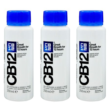 CB12 Renforcement de la dentition 250ML PACK DE 3 Menthe / Menthol Bain de bouche