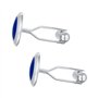 Kuzzoi Boutons de manchette ronds modernes en argent sterling 925 - Bijou moderne pour chemise - Cadeau élégant pour homme pour