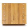 Relaxdays 10019131 Porte-lettres porte-courriers en bambou Casier porte-documents/organiseur de bureau en bois range-documents t