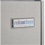 Relaxdays Boîte aux lettres compartiment journaux inox design mural avec nom et fenêtre HxlxP: 42 x 35 x 12,5 cm, argenté