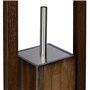 Relaxdays 10020930 Ensemble Toilettes Porte Brosse WC Sur Pied Distributeur de Papier SDB Bambou 82x36x21cm, Marron, HLP 82 x 36