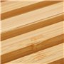 Relaxdays Planche à pain bambou, range-couteaux, couteau en inox, cuisine, planche à découper, HxlxP: 4x40x24 cm, nature