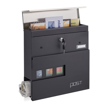 Relaxdays Boîte aux Lettres avec Porte-journaux