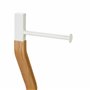 Relaxdays Serviteur WC, Non Fixe, Support pour Papier Toilette, Brosse et Porte-Brosse, HLP 76x20x20 cm, Blanc/Nature