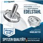 DIYexpert® 4 x ventouses Ø 40 mm avec filetage M4x10mm avec écrous moletés transparent - Fabriqué en Allemagne