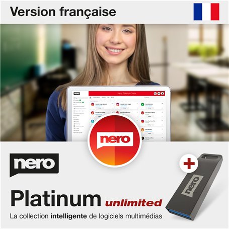 LE PACK LOGICIEL : Nero Platinum Unlimited sur clé USB | Edition vidéo | Sauvegarde | Gérer et lire les médias | 8K | Photos | M