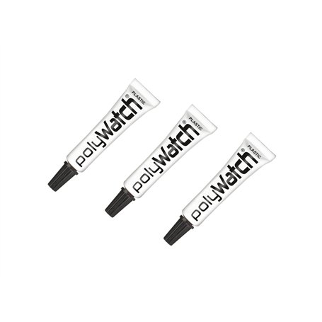 PolyWatch 3 Pièces Tube Anti-rayures en Plastique pour Montres et Verre Acrylique (Polissage)