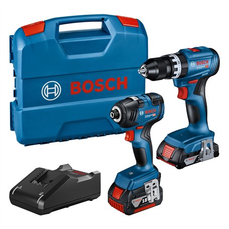 Bosch Professional Combo-Kit GDR 18V-200 + GSB 18V-45 (avec 1 batterie 2