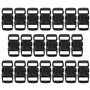 welsberg 20 Pcs Mini Plastique Boucles pour Sangles 10mm, Fermoirs à Clic 29x15x5mm, Attaches à Clip pour Colliers de Chien ou d