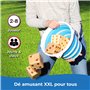 Toyfel Jeu de Dés XXL Chuck Bois de Pin Certifié FSC® - Jeu Intérieur & d‘Extérieur Enfants & Adultes – Jeu 6 Dés Géants 9 cm av