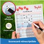 Toyfel Jeu de Dés XXL Chuck Bois de Pin Certifié FSC® - Jeu Intérieur & d‘Extérieur Enfants & Adultes – Jeu 6 Dés Géants 9 cm av