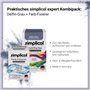 simplicol : Kit Complet Teinture Expert + fixateur : Votre Teinture Express (Paquet 300g + Flacon 90ml) - Gris Dauphin
