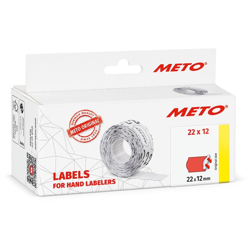 METO Etiquettes Pour étiqueteuse Manuelle, Réf. 9506156 (22 X METO Etiquettes Pour étiqueteuse Manuelle, Réf. 9506156 (22 X