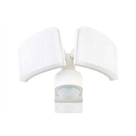 HUBER Projecteur LED avec détecteur de mouvement 360° 2 x 20 W 4400 lm – 3 capteurs