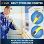 S&R 2 Pieds-de-Biche Professionnels 50 cm et 80 cm – Arrache-Clous Pied de Vache Pince à décoffrer Bois Clous Palettes et Matéri