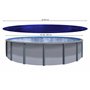 QUICK STAR Couverture de Piscine d'hiver Ronde 200g / m² pour Piscine de Taille 320-366 cm Dimension bâche ø 420 cm Bleu