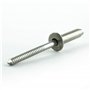 Eisenwaren2000 Rivets aveugles 4,8 x 40 mm (30 pièces) - Avec tête plate - Rivets pop DIN 7337 - ISO 15983 - Rivet - Acier inoxy