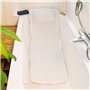 Navaris Matelas de Bain avec Coussin - Matelas Baignoire 125x42cm avec Repose-Tête - 13 Ventouses - Air Mesh - Accessoire Confor