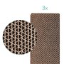Navaris Griffoir pour Chats - Set 3X grattoir pour Chat en Carton ondulé 41 x 13 x 3 cm - Protection XXL canapé Meuble Mur - pou