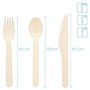 Navaris Set Couverts en Bois - Lot 100x Fourchette 50x Couteau 50x Cuillère en Bois de Bouleau - 100% Naturel Biodégradable et É
