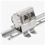 kwmobile 4X Module Keystone RJ45 Cat 6a - Modules de Brassage pour Branchement Câble RJ45 - Connecteur Blindé avec Support pour