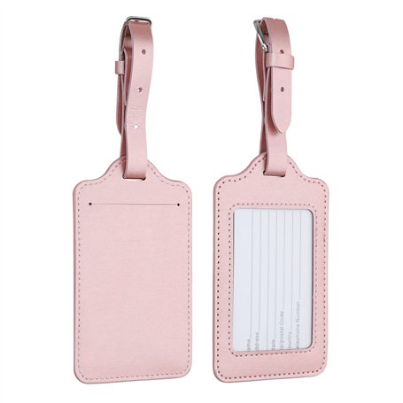 kwmobile 2X Étiquette Bagage pour Valise - Lot 2X Tag Porte-étiquette pour Valise et Sac de Voyage avec Carte nom adresse numéro