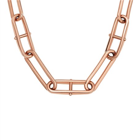 Fossil Collier chaîne Heritage D-Link Fossil en acier inoxydable